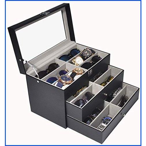 ランキング上位のプレゼント 便利 オシャレな海外の日用雑貨をお得にゲット 新品 Adtl テクスチャードパター メガネ ディスプレイ 収納ボックス サングラス 眼鏡 18スロット 3層 整理用品 小物入れ Mariahellerdesigns Com