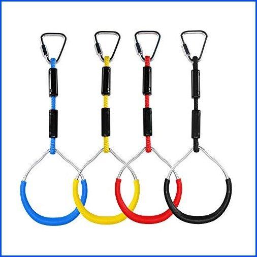 超人気 新品 Letsgood Colorful Ninja Line Gymnastic Rings Outdoor Backyard Play Sets Playground Equipment Swing Bar Rings Monkey Rings メーカー包装済 Passeta Com