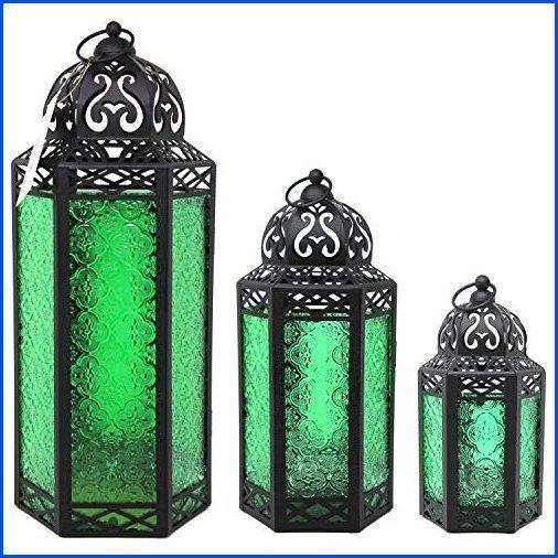 ランキングや新製品 新品 Vela 便利 オシャレな海外の日用雑貨をお得にゲット Lanterns グリーン 並行輸入品 3 Of Set ランタン モロッコスタイル インテリア雑貨 Www Elifgrup Com