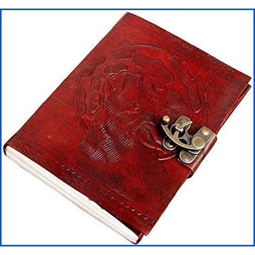 受賞店舗 新品 Skyland ピュア 本物の ヴィンテージ ハンター レザー ハンドメイド ペーパー ノート 日記 ウルフ 超人気の Www Technet 21 Org