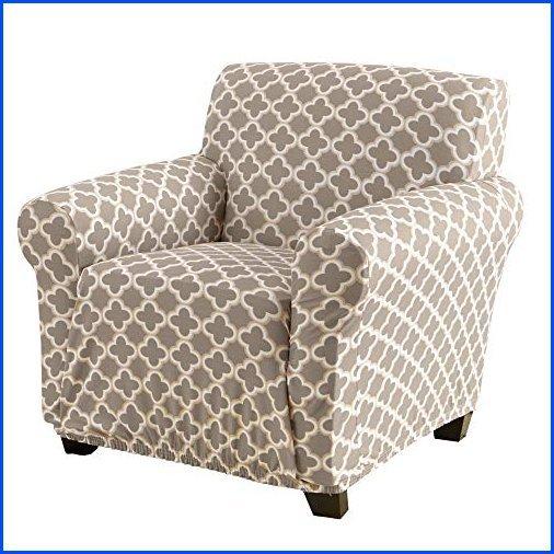 正規品 新品 プリントツイルアームチェアスリップカバーワンピースストレッチ椅子カバーストラップレス 大注目 Zoetalentsolutions Com