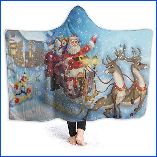 人気商品ランキング A 新品 N 便利 オシャレな海外の日用雑貨をお得にゲット Hooded Throw Men Women Adults Kid For Warm Soft Blankets Fleece Wearable Reindeer With Clause Santa Christmas Merry Blanket 毛布 ブランケット Istccorp Com