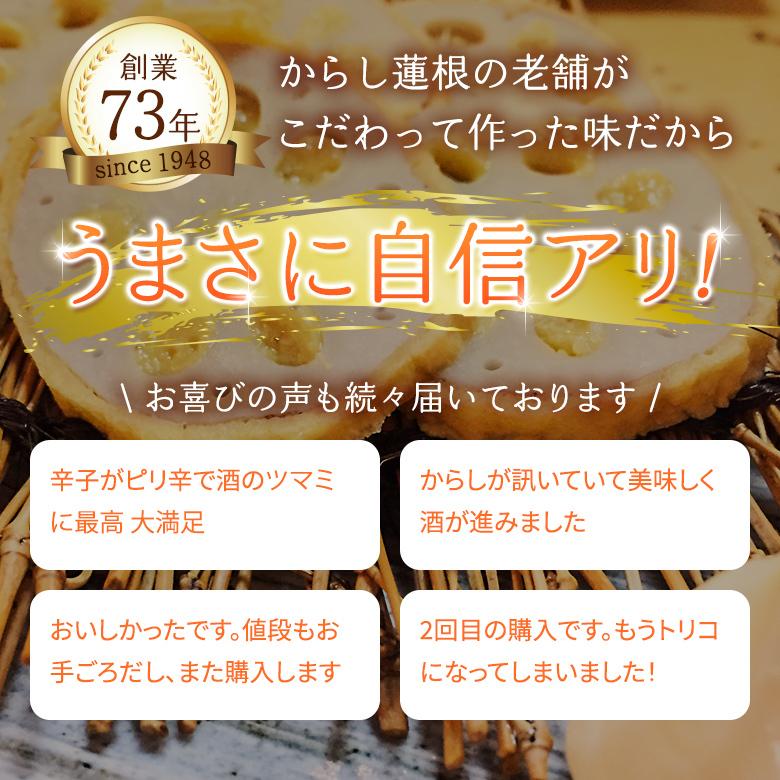 熊本名物 からし蓮根 小箱(1本入×２箱) 180g×2本 熊本   お土産 老舗 おつまみ ビールのお供 冷蔵 送料無料 |  | 01