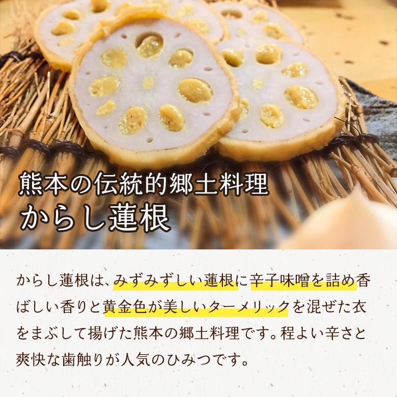 熊本名物 からし蓮根 小箱(1本入×２箱) 180g×2本 熊本   お土産 老舗 おつまみ ビールのお供 冷蔵 送料無料 |  | 02