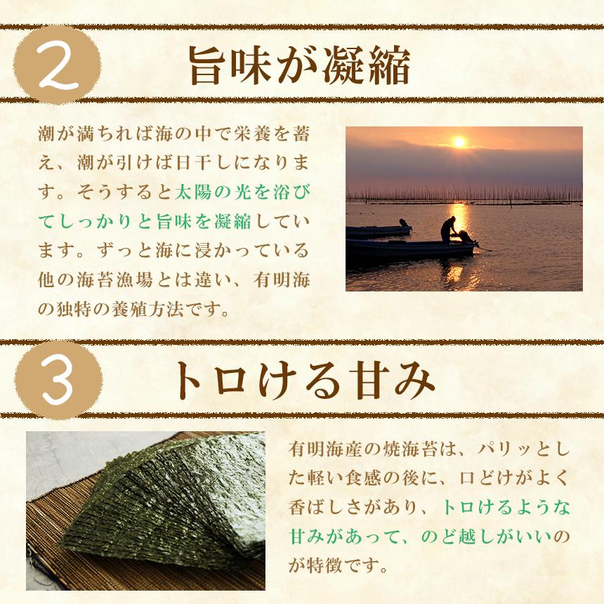 有明海産 焼きのり 全型 わさび味 30枚 味海苔 おつまみ ビールのお供