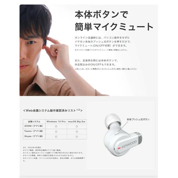 JVC ケンウッド KH-BIZ70T ワイヤレスイヤホン ブラック JVC ケンウッド KH-BIZ70T ワイヤレスイヤホン ブラック