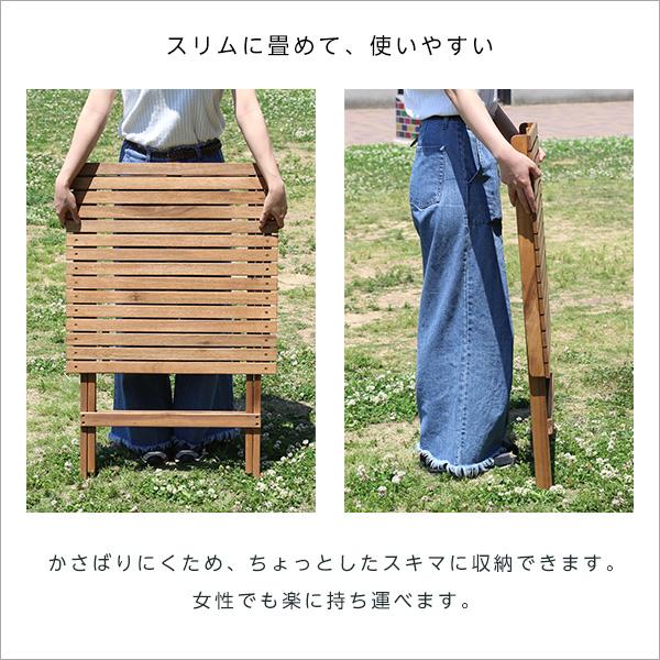 2022新作 お中元 人気の折りたたみガーデンテーブル（木製）アカシア材を使用 | Xiao-シャオ-