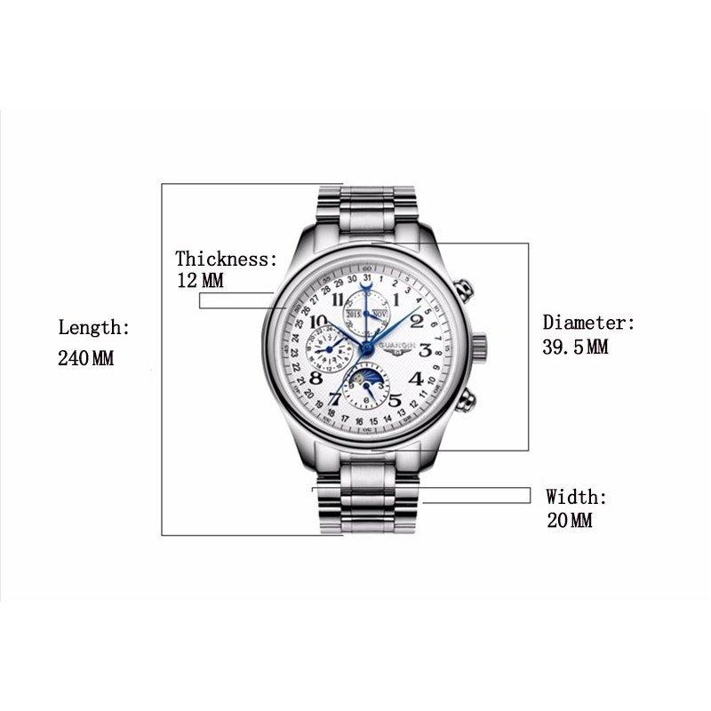 残りわずか 40代 メンズ 腕時計 代 自動機械式 レザー カレンダー 防水 50代 30代 腕時計 カラー ブラック Folliq4 Com