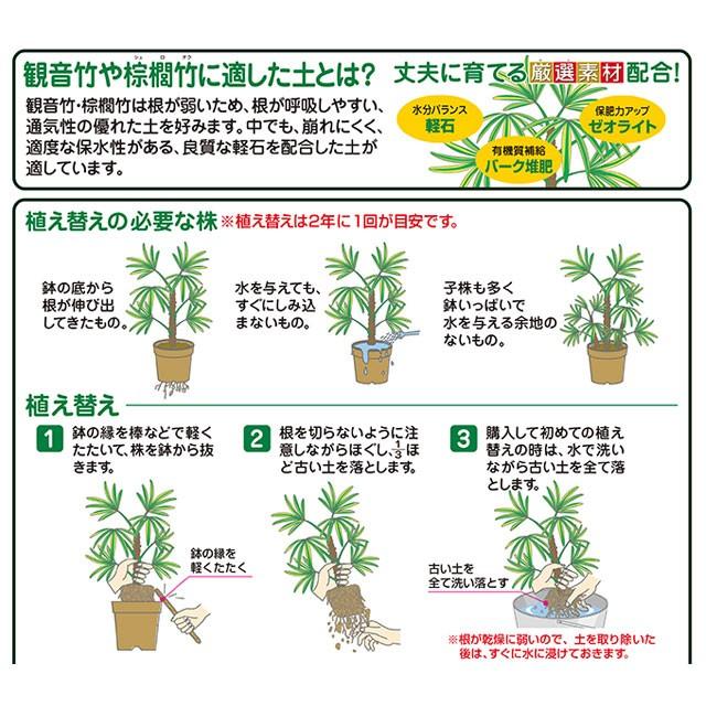 観音竹 棕櫚竹の土12l よろずや倉庫 通販 Yahoo ショッピング