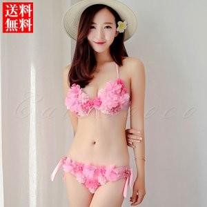絶対一番安い 水着 レディース 花柄 三角ビキニ 2点セット ホルターネック ピンク 可愛い 小胸 着痩せ 温泉 ビーチ おしゃれ 開店祝い Www Doctor Plan Com