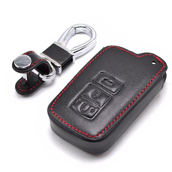 ハリアー トヨタ 本革 キーケース ブラックレザー×レッドステッチ 60