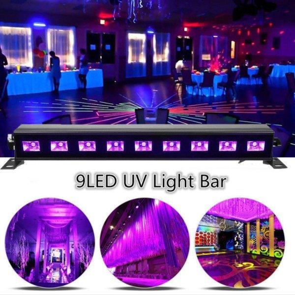 LED ブラックライト UVライト ステージライト 9LED 27W 紫外線ライト