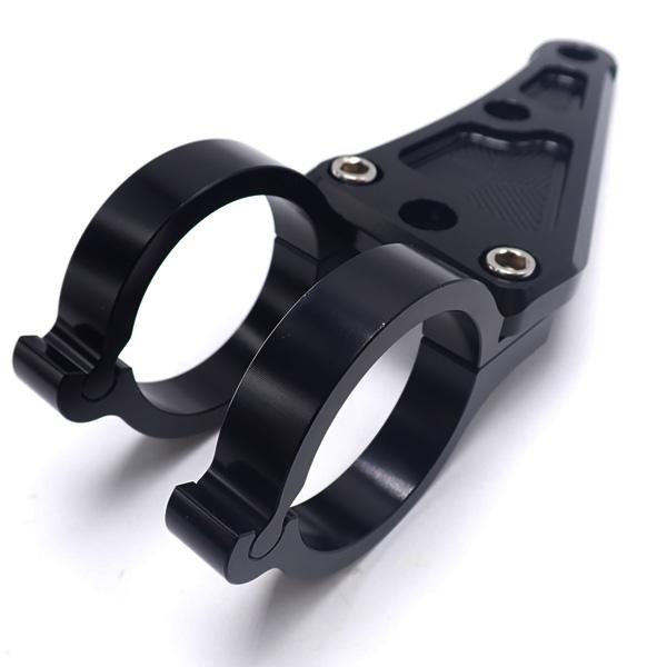 バイク 汎用 ヘッドライトステー 50mm 50パイ 50φ ブラック フロント