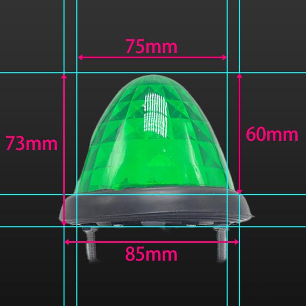 トラック サイドマーカー LED 16連 24v 10個 グリーン 汎用 防水