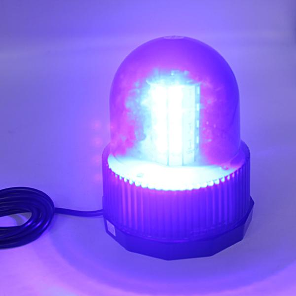 LED 回転灯 青 パトランプ 40連 12V 24V 兼用 ブルー フラッシュライト 警告灯 作業灯 点灯 3パターン｜yorozuya2｜02