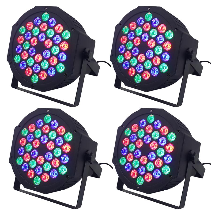 ステージライト ディスコライト 4個セット 36個LED 舞台照明 リモコン