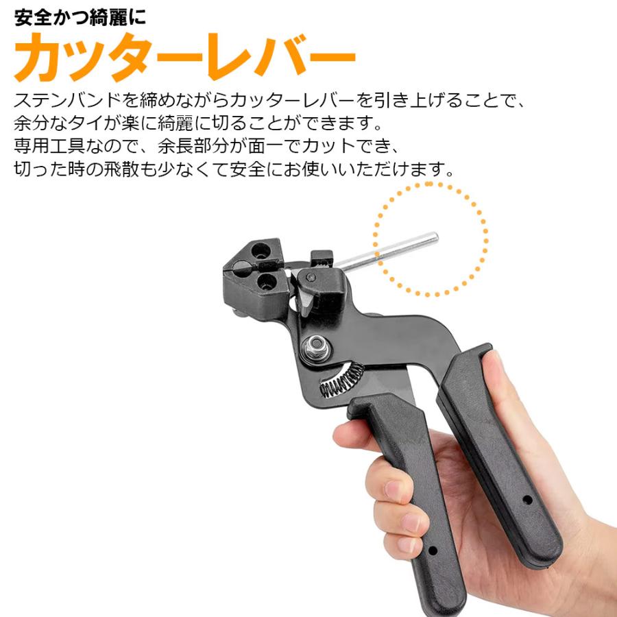 ステンレス結束バンド締付専用工具 両手操作タイプ 締め付け工具