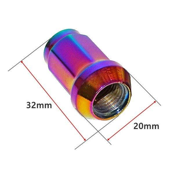 スチール ホイールナット 盗難防止 ヘプタゴン 7角 袋 20個 P1.25 ネオ