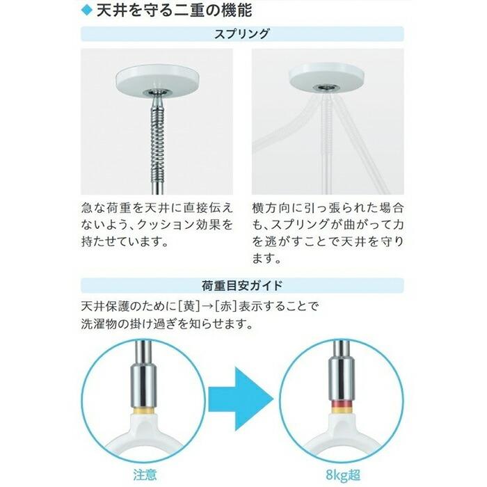 ホスクリーン　ロングサイズ　２本セット 川口技研 ホスクリーンセット 室内物干金物SPCL-Wロングサイズ(2
