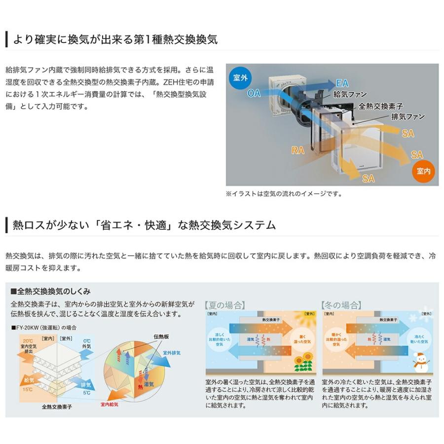 Panasonic パナソニック 壁掛け熱交換気システム 約8畳用 FY Panasonic パナソニック 壁掛け熱交換気システム 約8畳用 FY