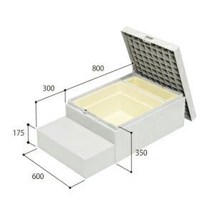 城東テクノ ハウスステップ ボックスタイプ CUB-8060S 収納庫2個付き