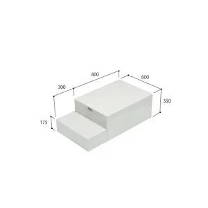 城東テクノ　ハウスステップ　CUB-8060W-3S 踏台　階段　収納庫2個付き 楽天市場】【送料無料】城東テクノ ハウスステップ ボックス
