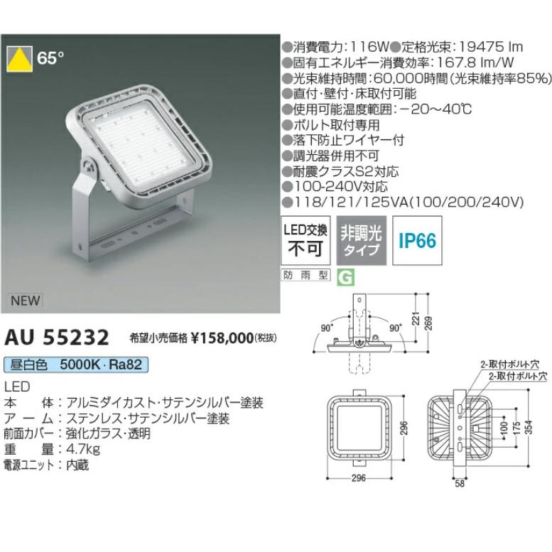 コイズミ照明 KOIZUMI コイズミ 防雨型 屋外用ハイパワー投光器