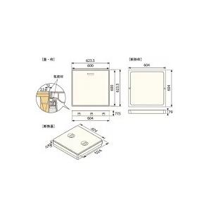 城東テクノ 高気密型床下点検口 高断熱型 SPF-R60F12-BC2 フローリング