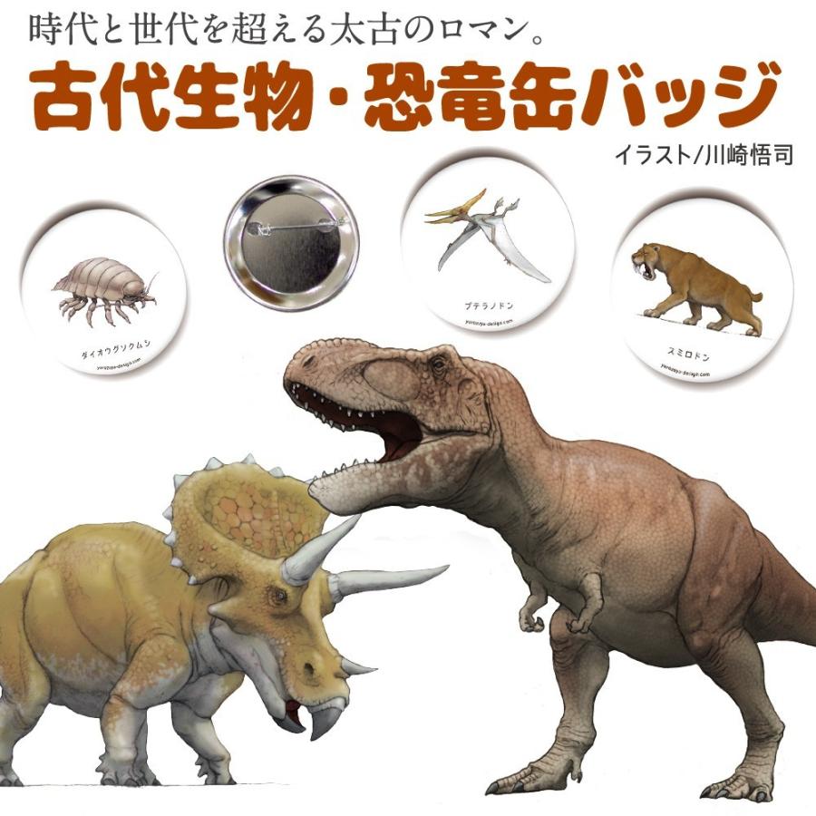 恐竜 古代生物 缶バッジ Or キーホルダー Or マグネット 丸型56mm イクチオサウルス Dinosour 9 おもしろ名入れ よろずやデザイン 通販 Yahoo ショッピング