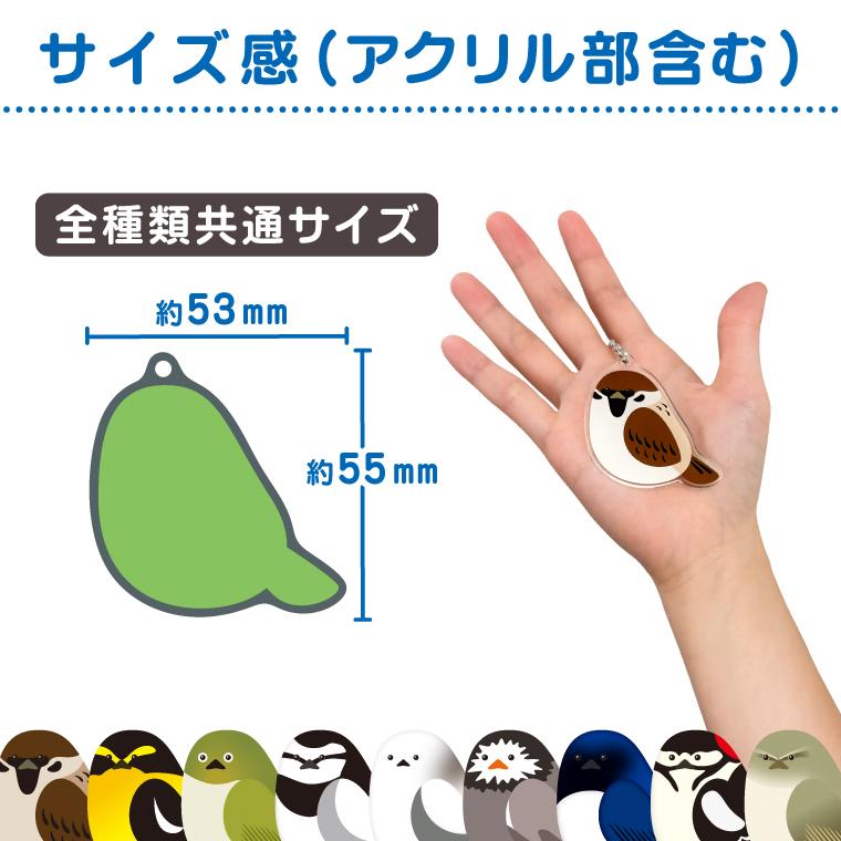 名入れ キーホルダー かわいい小鳥 オリジナル 両面印刷 ネーム