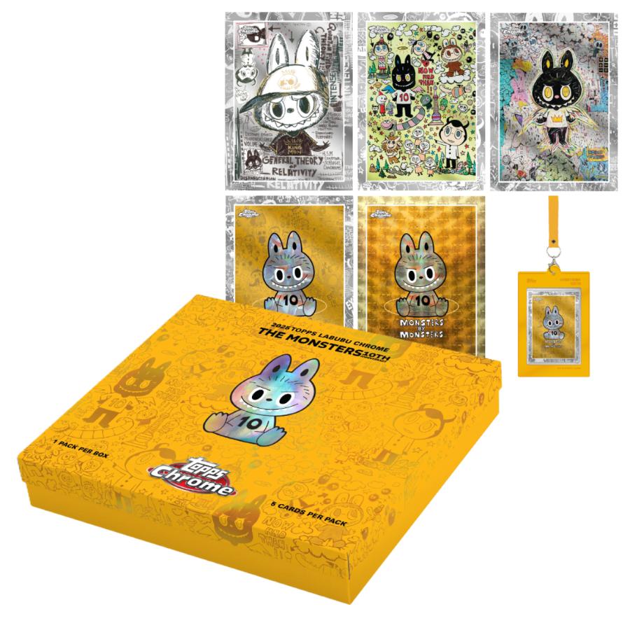 topps chrome labubu ラブブ トレカ 新品未開封1箱 Topps ラブブ トレーディングカード 2025 Topps Chrome Labubu 10th