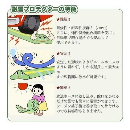 家庭用 片穴 10m KUP-10S 融雪プロテクター・消雪ホース 大研化成 夏の
