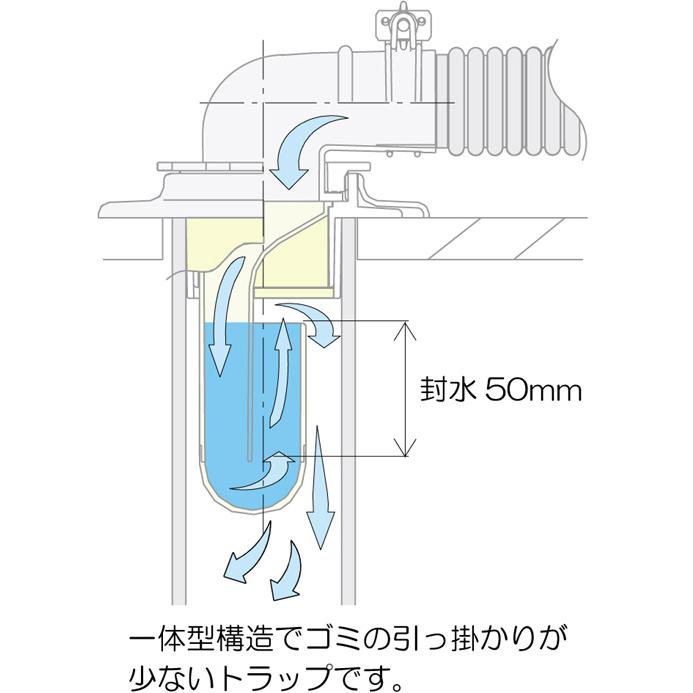ミヤコ クリーン型洗濯機排水トラップ MB44CW 50 ホワイトグレー 洗濯トラップのスタンダード : よろずや清兵衛ヤフー店 - 通販 ...