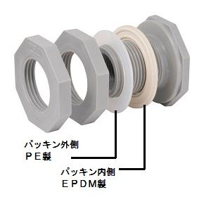 タンク取り出し金具 ミヤコ 樹脂製タンク取出金具 タンクからのバルブ取り付けなどに