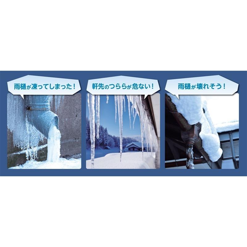 SWG-20 雨樋・排水路凍結防止ヒーター AC100V 20m雨樋ヒーター山清