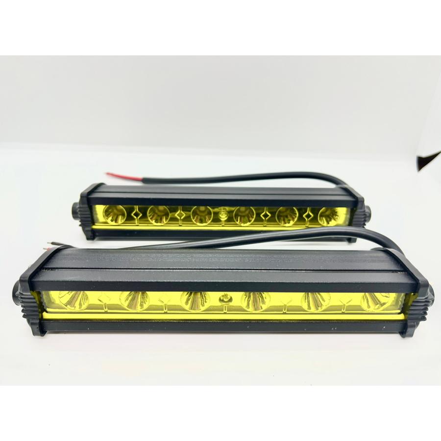 LED ワークライト 作業灯 12v 24v イエロー 防水 3000k 黄色 7インチ