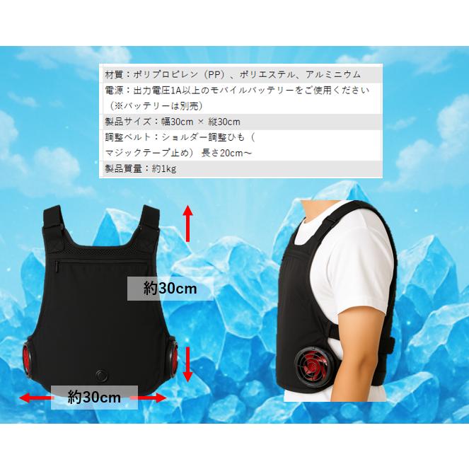 ペルチェ+送風ファン クールベスト ペルチェベスト 冷却プレート