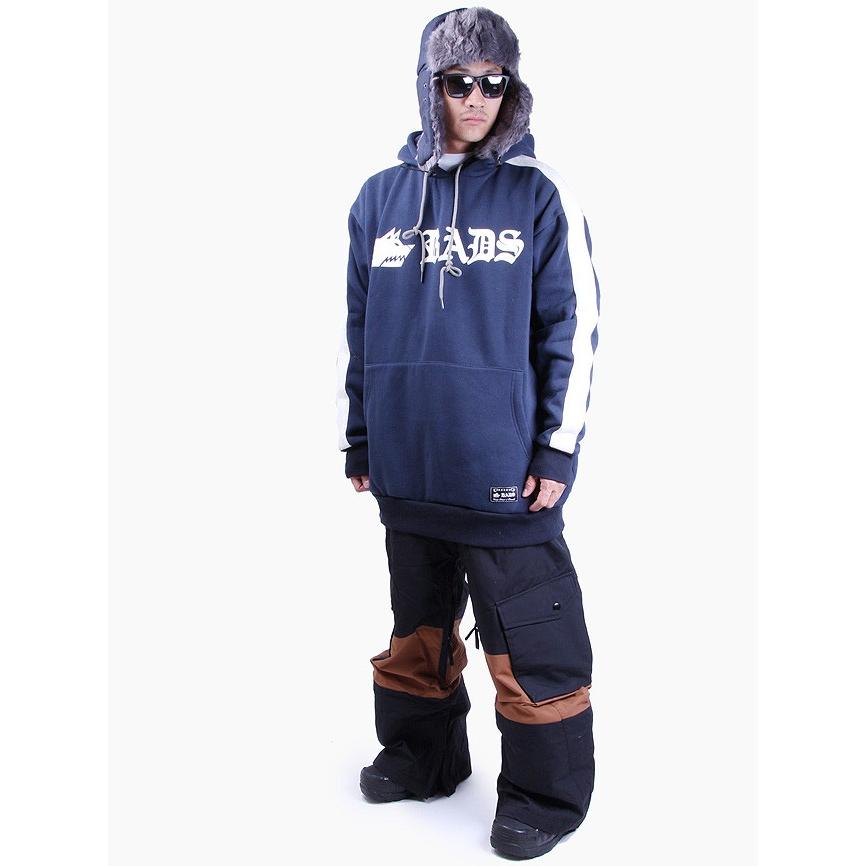 ダボ感 ビッグサイズ BADS バダス BRUCE HOOD Navy ネイビー ブルース コヨーテ フーディー XL 2XL 3XL メンズ 大きいサイズ パーカー バッズ バッダス｜yorozwagon｜02