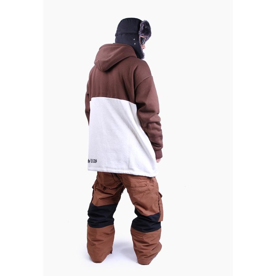 ダボ感 ビッグサイズ BADS バダス 2TONE HOOD Brown-White ブラウン