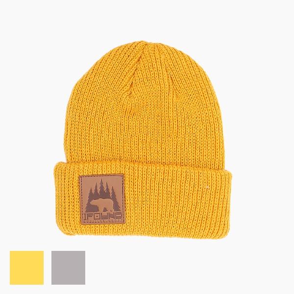 メール便可 / カナダ IFOUND アイファウンド Meadows  Beanie イエロー/ヘザーグレー スノーボード スキー ビーニー 厚手ニットキャップ [16IF3604]｜yorozwagon