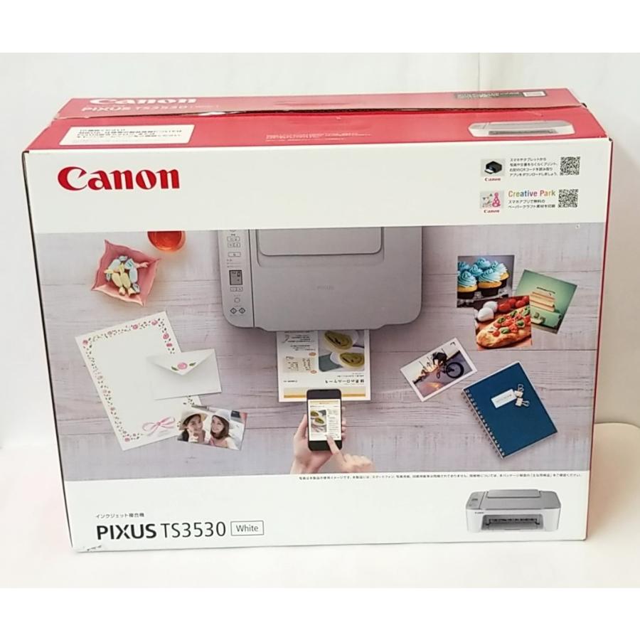 在庫僅少 キヤノン PIXUS TS3530 WH 複合機 インクジェット プリンター CANON ピクサス TS 3530 ホワイト PIXUSTS3530WH 4549292182484｜yosabei｜02