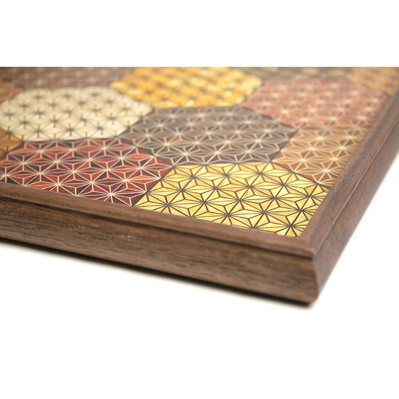 寄木細工 角盆（亀甲） : 箱根寄木細工 - 通販 - Yahoo!ショッピング