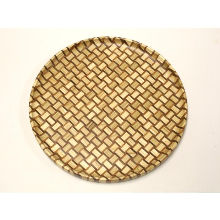 寄木細工ムク尺丸盆 : 箱根寄木細工 - 通販 - Yahoo!ショッピング