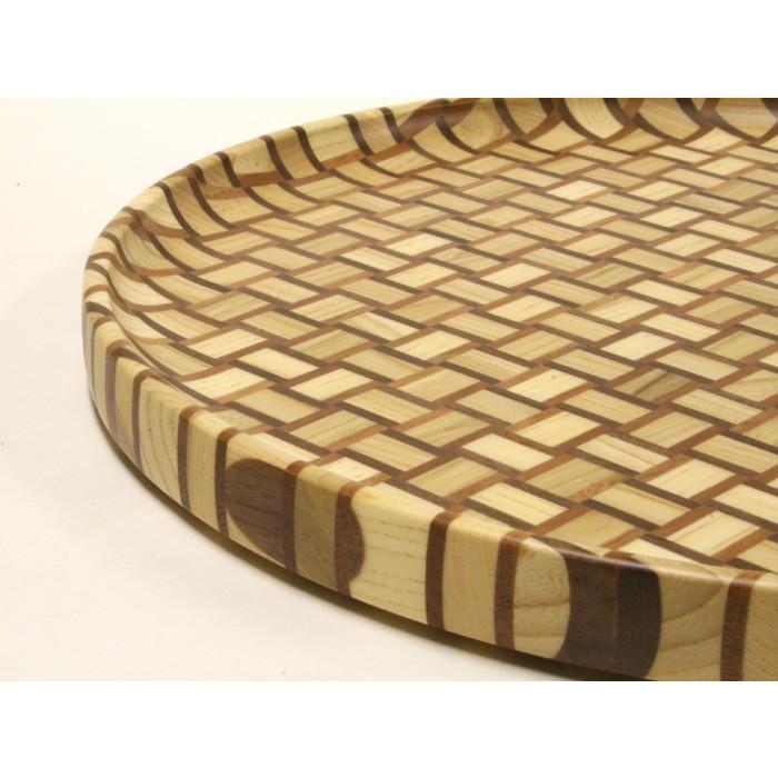 箱根寄木細工　尺丸盆 箱根寄木細工 尺丸盆 小寄木 | kiroshop