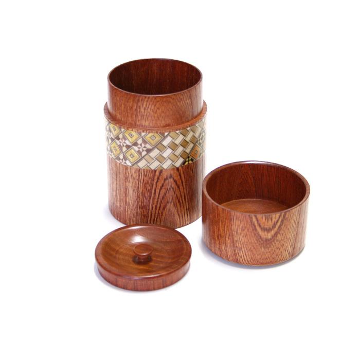 寄木茶筒（ケヤキ） : 箱根寄木細工 - 通販 - Yahoo!ショッピング