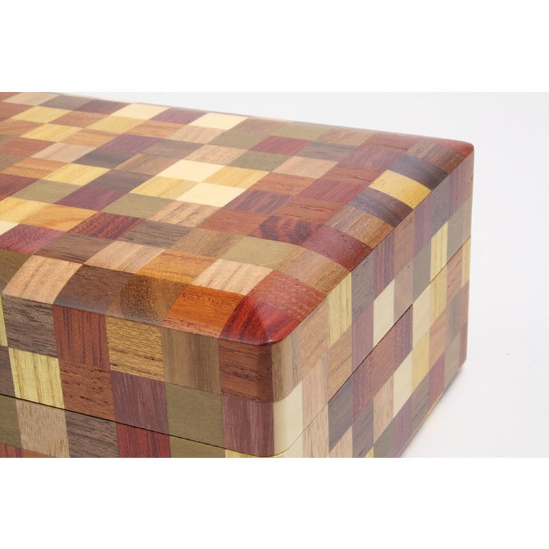 箱根寄木細工 角盛器 市松 箱根寄木細工 文庫 ムク5寸、6寸、7寸文庫（市松） | 寄木