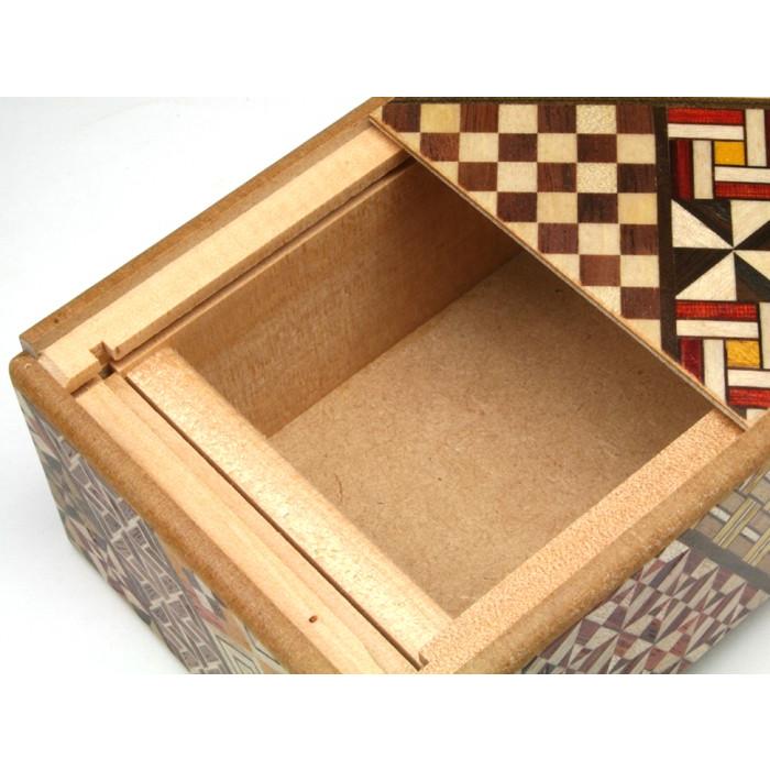 寄木細工 秘密箱（からくり箱）４回仕掛け