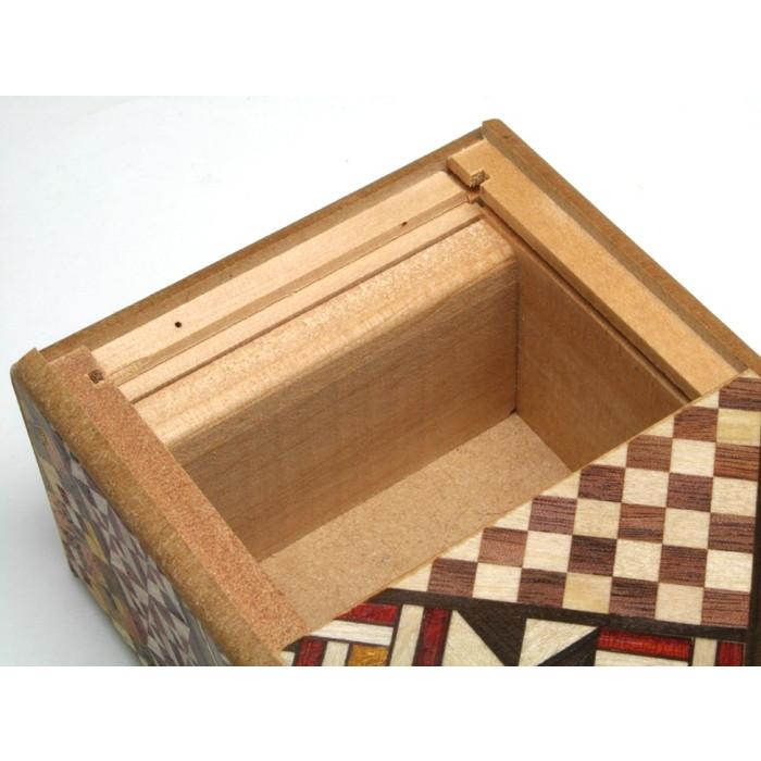寄木細工 秘密箱（からくり箱）４回仕掛け