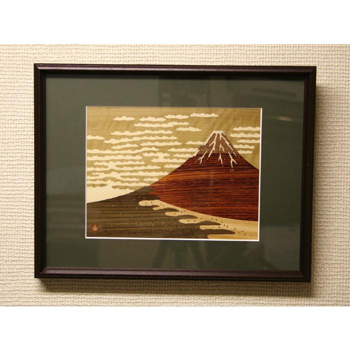 木象嵌　風景 木象嵌 赤富士（小） : 箱根寄木細工 - 通販 - Yahoo!ショッピング