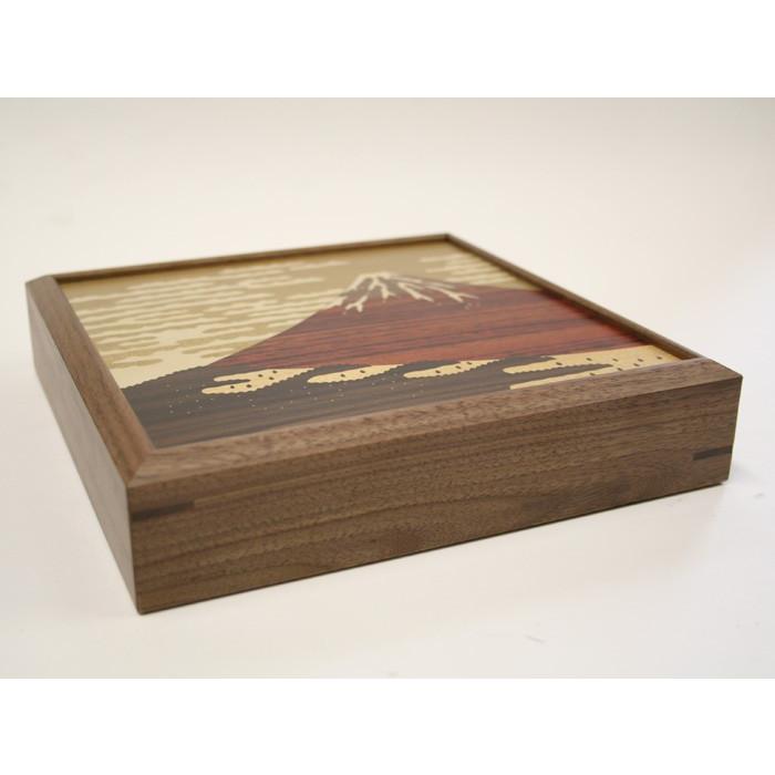 木象嵌シークレットパネル 赤富士 : 箱根寄木細工 - 通販 - Yahoo